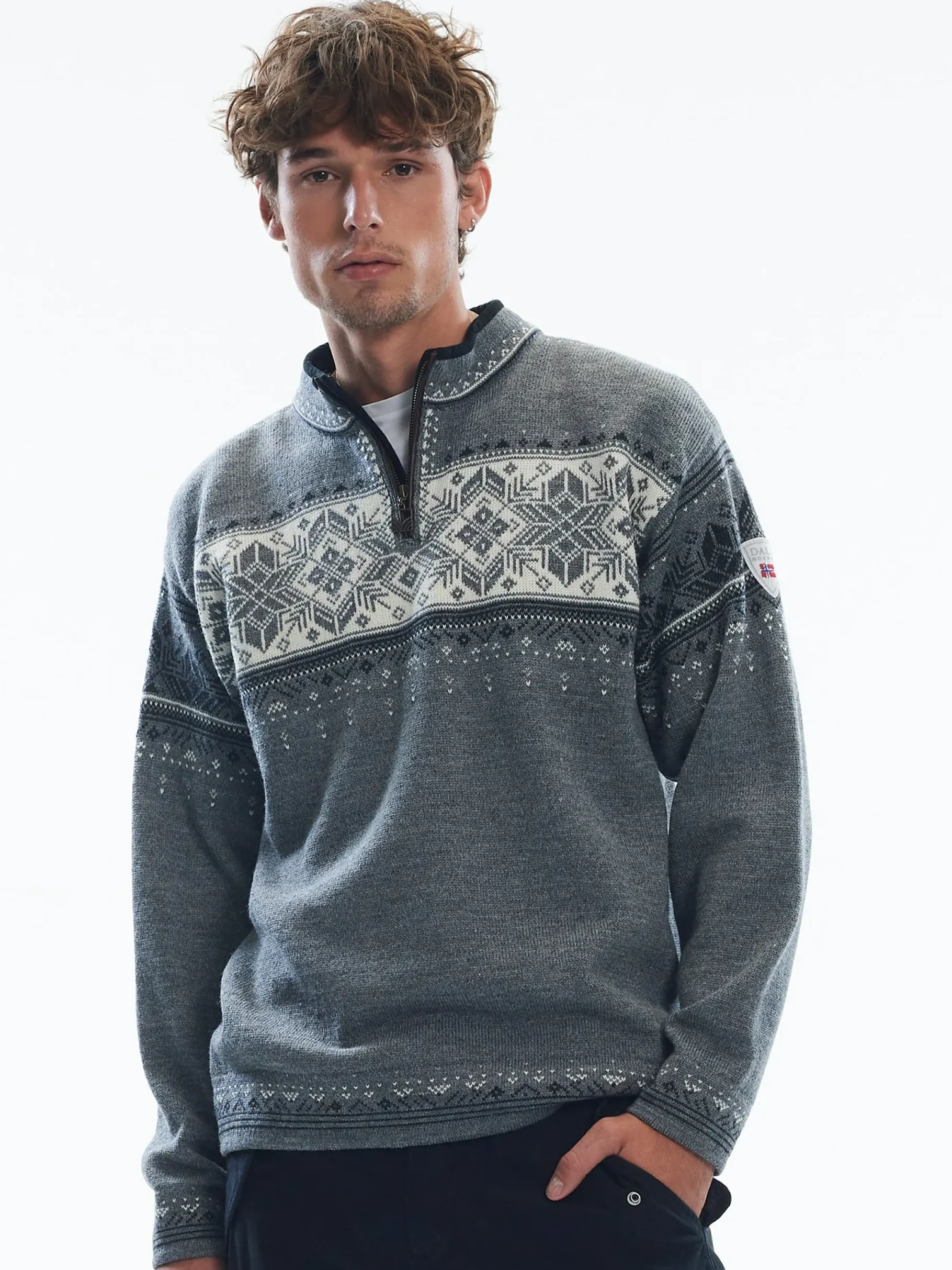 New Blyfjell Men's Knit Sweater Men Half-Zip