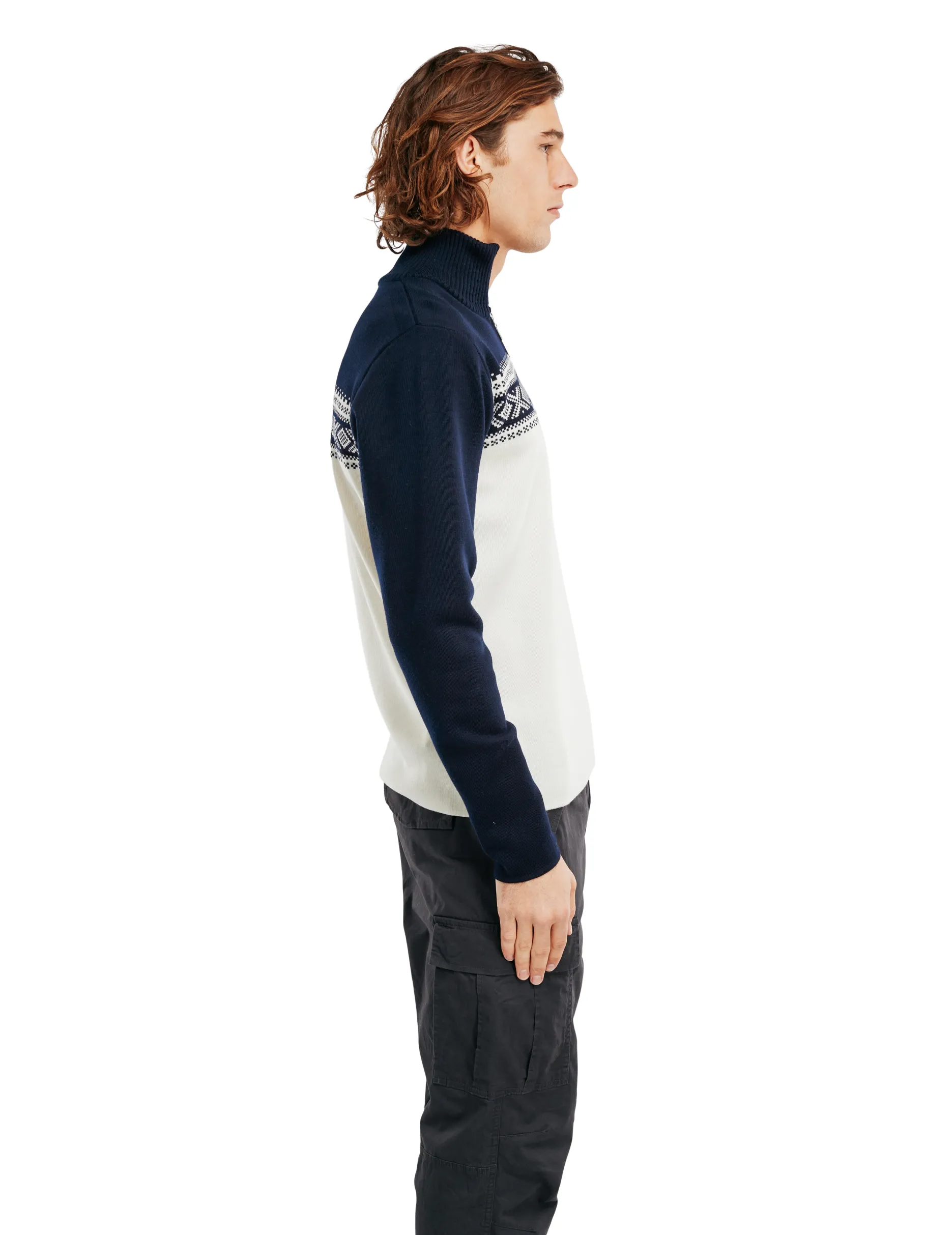 Best Sale Dalestolen Men's Merino Wool Sweater Men Half-Zip