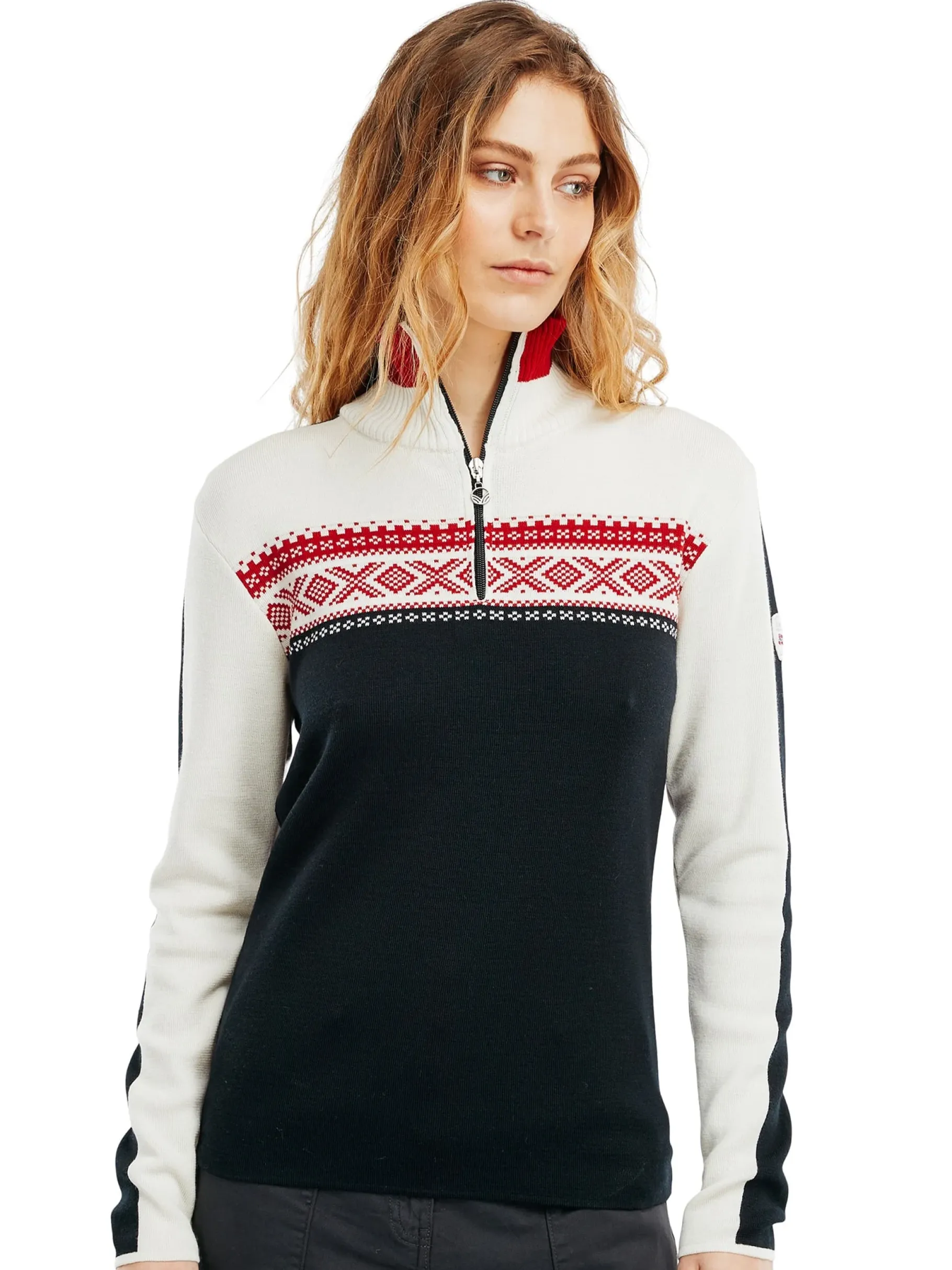 Cheap Dystingen Women's Merino Wool Sweater Women Half-Zip