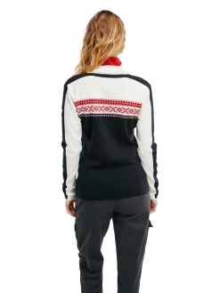 Cheap Dystingen Women's Merino Wool Sweater Women Half-Zip