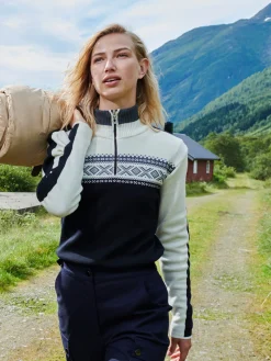 Sale Dystingen Women's Merino Wool Sweater Women Half-Zip