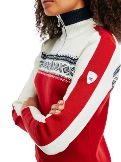 Discount Dystingen Women's Merino Wool Sweater Women Half-Zip