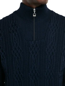 Hot Hoven Men's Knit Sweater Men Half-Zip
