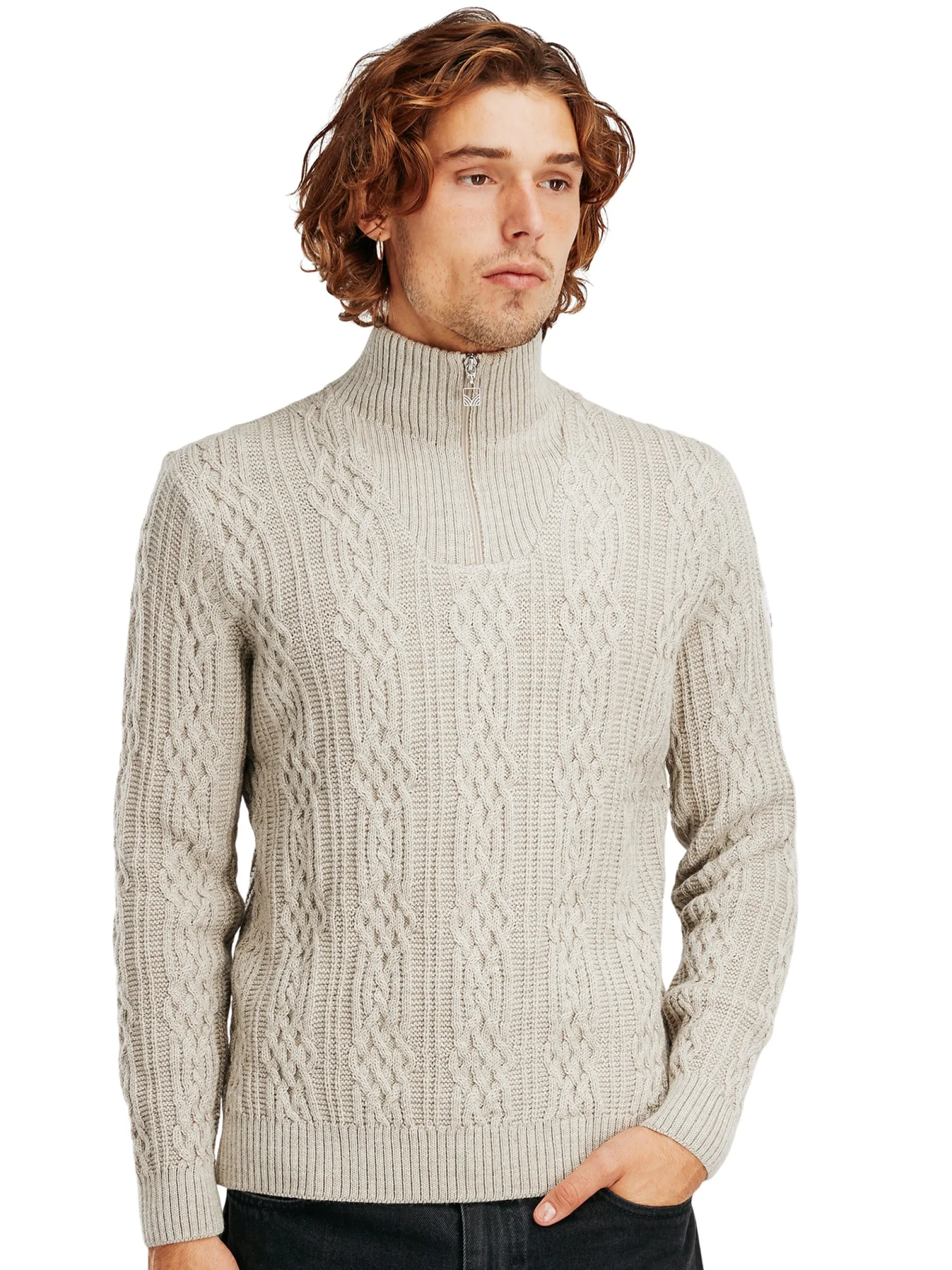 Best Sale Hoven Men's Knit Sweater Men Half-Zip
