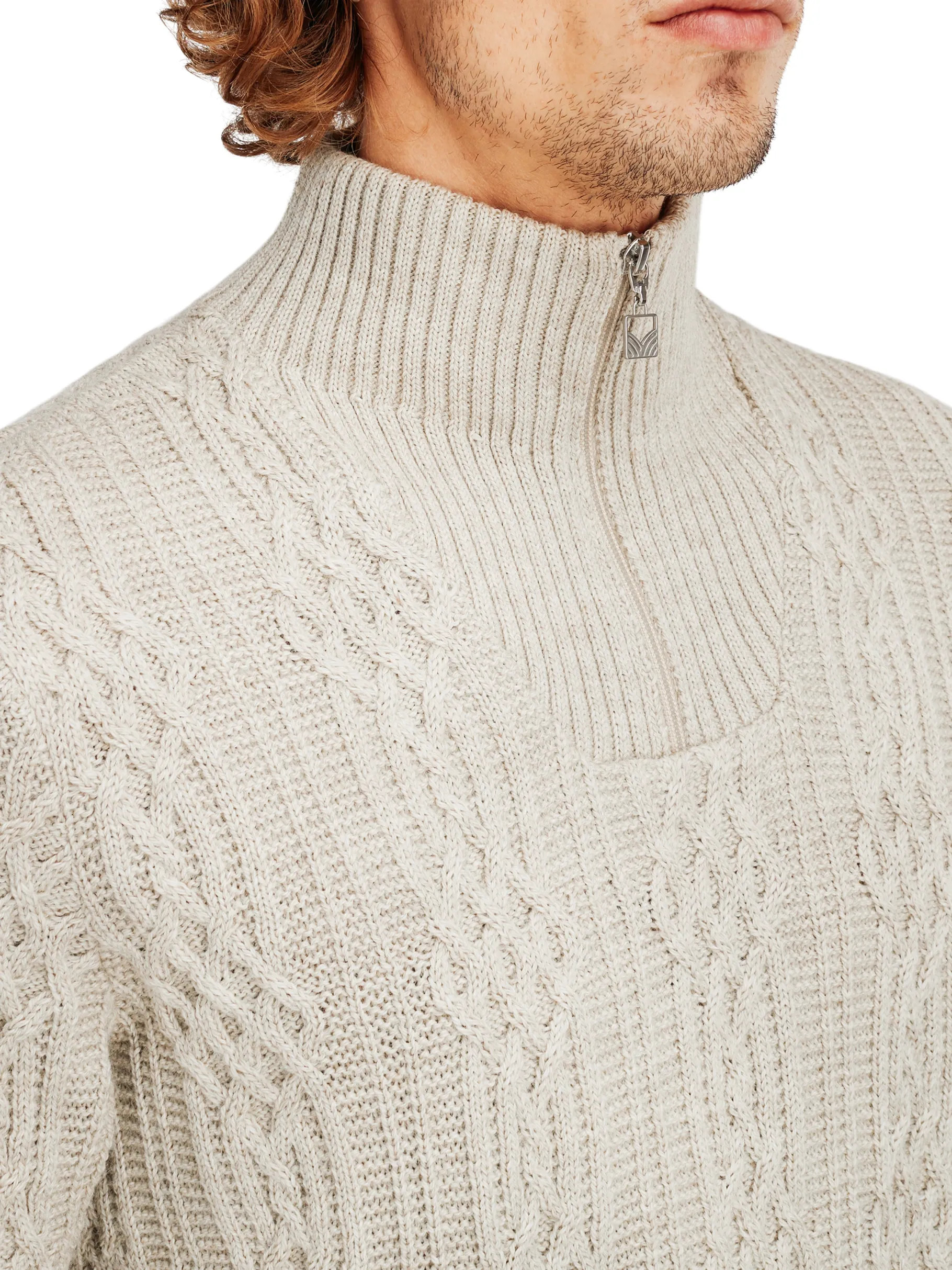 Best Sale Hoven Men's Knit Sweater Men Half-Zip