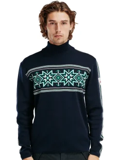 Clearance Tindefjell Men's Sweater - Merino Men Turtle-Neck