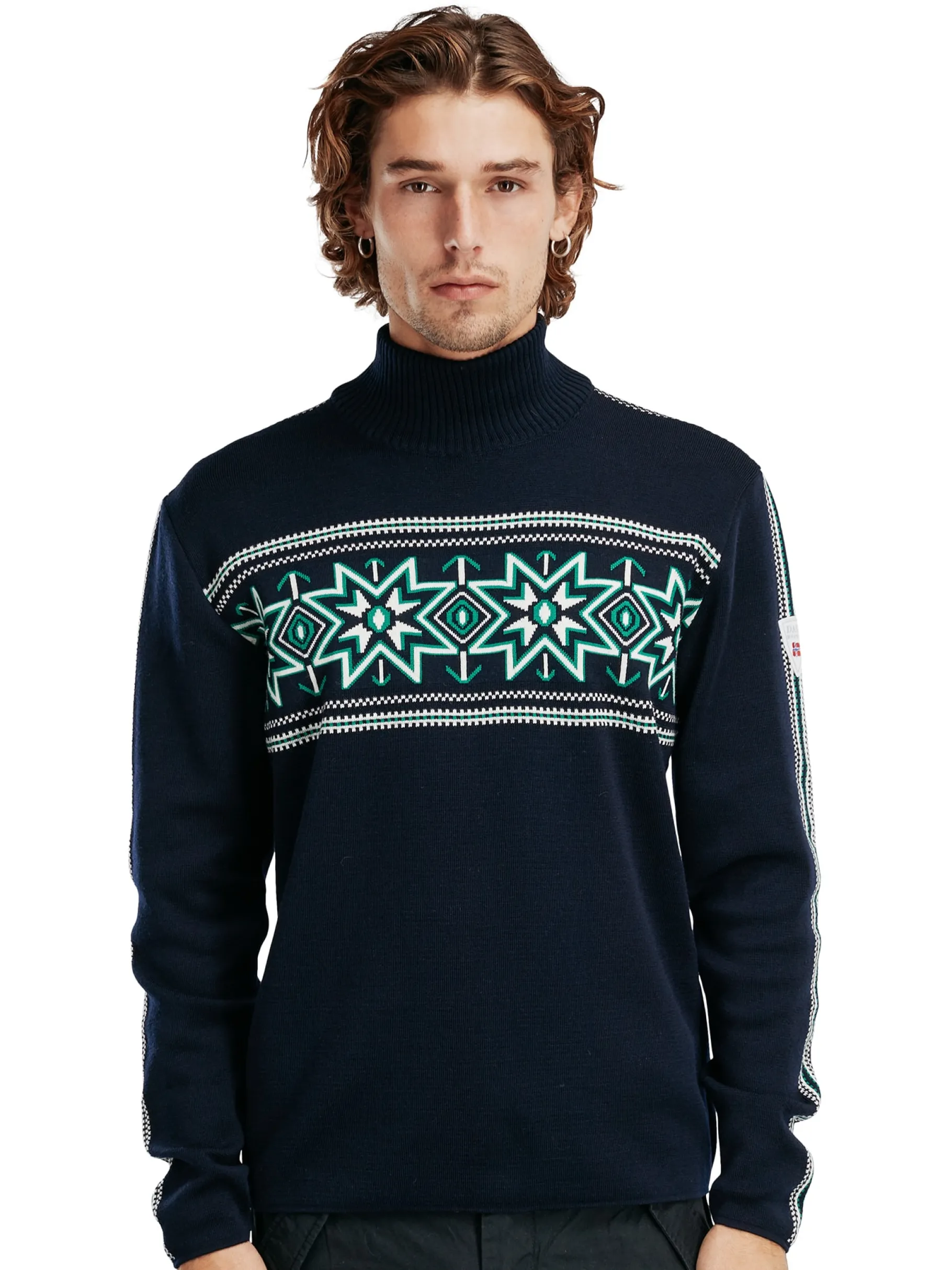 Clearance Tindefjell Men's Sweater - Merino Men Turtle-Neck