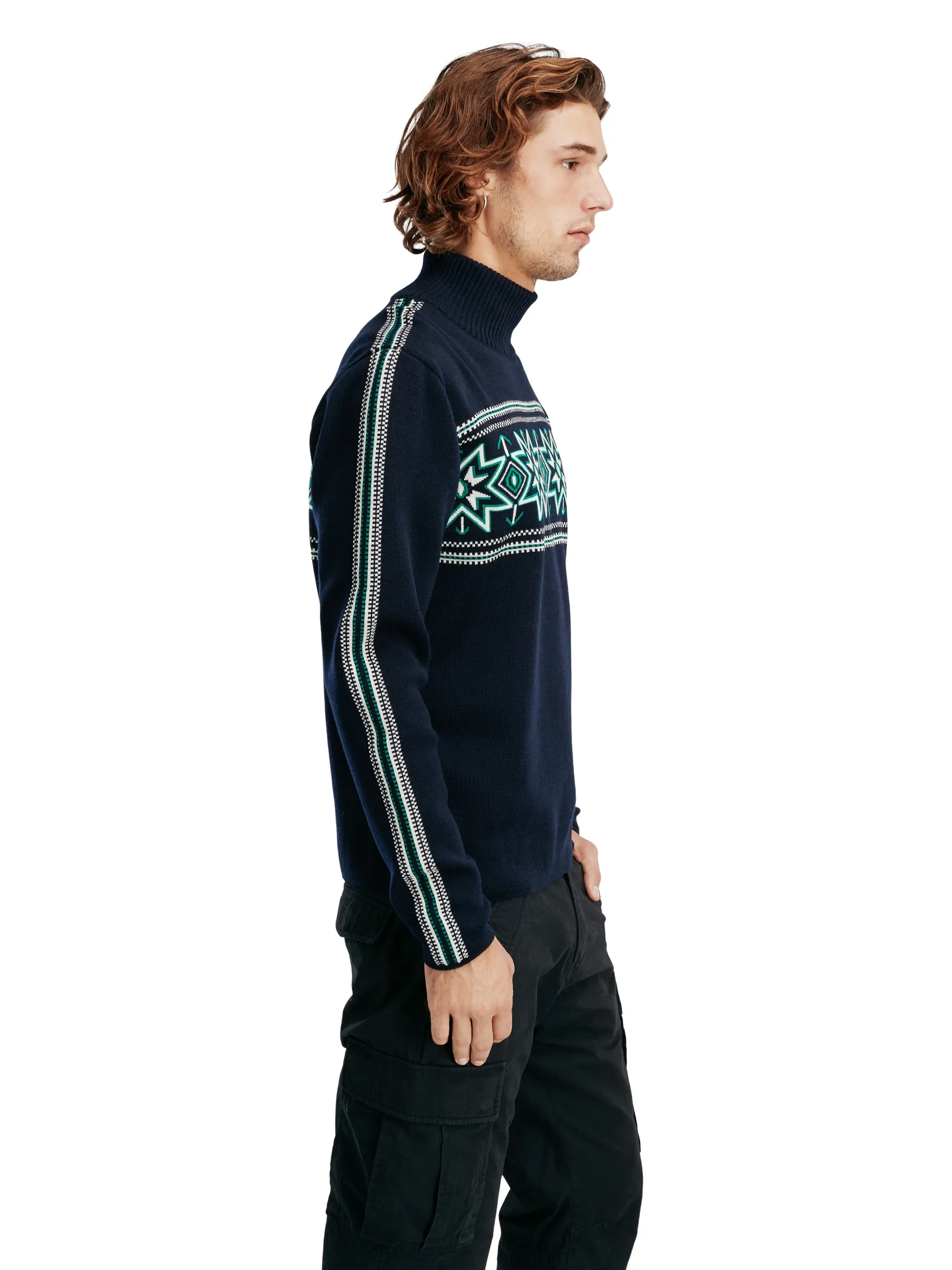 Clearance Tindefjell Men's Sweater - Merino Men Turtle-Neck