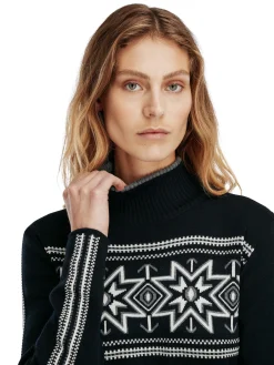 Outlet Tindefjell Women's Sweater - Merino Women Turtle-Neck