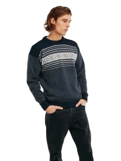 New Valloy Men's Wool Sweater Men Round Neck