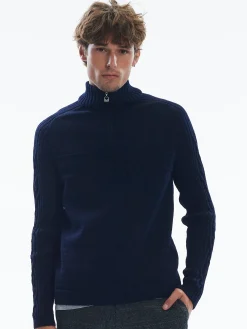Flash Sale Vegvisir Men's Sweater - Norwegian Wool Men Half-Zip